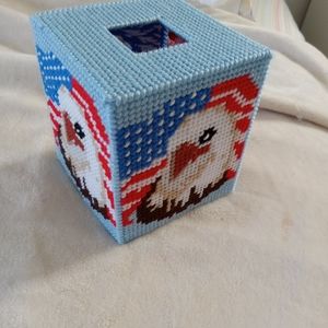Patriotic eagle tissue box cover